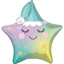 Csillag Sleepy Little Starfólia lufi 63 cm party kellék