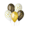  Csillagos Gold Star léggömb, lufi szett 6 db-os 33 cm (13 inch)