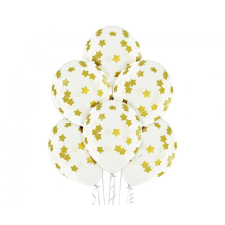  Csillagos Stars léggömb, lufi szett 6 db-os 30 cm (12 inch) party kellék