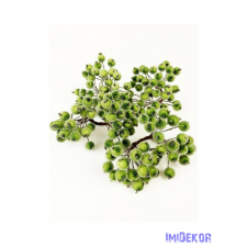  Csillámos drótos bogyó 1cm - Zöld dekorációs kellék