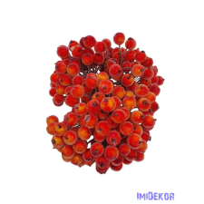  Csillámos drótos bogyó - Narancs mix dekorációs kellék