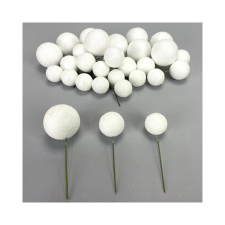  Csillámos gömb pick fehér 30db/cs karácsonyfadísz