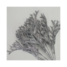  Csillámos szarvasagancs csokor ezüst karácsonyi dekoráció