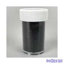  Csillámpor tégelyben 30ml - Fekete dekorációs kellék