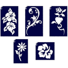  Csillámtetoválás sablon szett 5 db-os csillámtetoválás