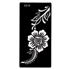 Csillámtetováláshoz Henna tetováló sablon 10cmX18cm, S216 smink kiegészítő