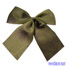  Csillogó bársony masni, 20 x 24cm - Zöld dekorációs kellék