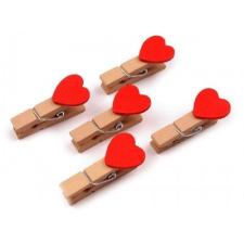  Csipesz szív csomag piros - 10 db dekorációs kellék