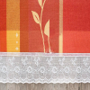  Csipke szélű flannel terítő Piros leveles F50 122x152