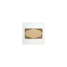  Csipkés szögletes tábla, mérete: 19,6x11 cm dekorációs kellék
