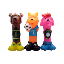  Csipogós álló gumi kutyák - 16x7cm - Barna játék kutyáknak