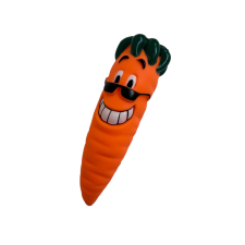  Csipogós “Cool Répa” kutyajáték – narancssárga gumifigura játék kutyáknak