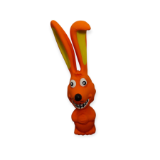  Csipogós vigyorgó nyuszi kutyajáték – narancssárga gumifigura játék kutyáknak