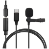 Csiptetős mikrofon Type-C bemenettel + AUX bemenet - JH-042-A