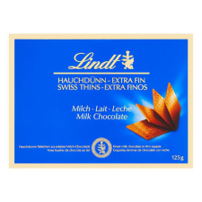 Csokoládé LINDT Thins Milk tejcsokoládé lapocskák 125g csokoládé és édesség