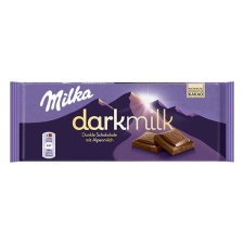 Csokoládé MILKA Darkmilk étcsokoládés-tejcsokoládés 85g csokoládé és édesség
