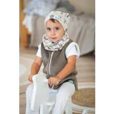  Csomós sapka, indián, ekrü babasapka, sál