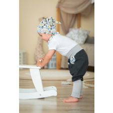  Csomós sapka, kék-fehér, háromszög babasapka, sál