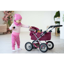  Csomós sapka kétrétegű, szerencsepatkó, rózsaszín babasapka, sál