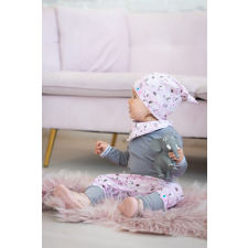  Csomós sapka, nyuszi, rózsaszín babasapka, sál