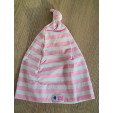  Csomós sapka, vastagcsík, rózsaszín-fehér babasapka, sál