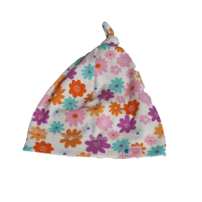  Csomós sapka, virágok, színes babasapka, sál