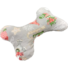  Csont alakú párna télapó &#8211; rénszarvas karácsonyi mintás szürke Nagy 50x22 cm szállítóbox, fekhely kutyáknak