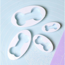  Csont alakú sütikiszúró szett müanyag 4 részes sütés és főzés