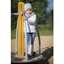  Csősál, egyszínű, szürke babasapka, sál