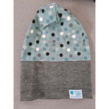  Csősapka, hópötty, szürke-zöld babasapka, sál