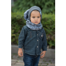  Csősapka, karcolat, nagyonszürke babasapka, sál