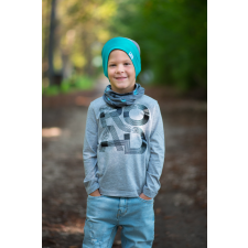  Csősapka, sátor, szürke-türkiz babasapka, sál