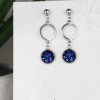 csucsajandek Nemesacél Druzy fülbevaló-Kék