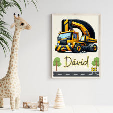 csucsajandek Névre szóló falikép-Munkagépes grafika, keretezett kép