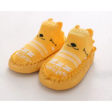  Csúszásgátlós babacipő, puha talpú babazokni - Sárga-13 cm