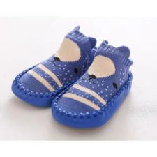  Csúszásgátlós babacipő, puha talpú babazokni - Sötétkék maci-14 cm gyerek cipő