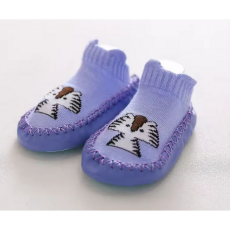  Csúszásgátlós babacipő, puha talpú babazokni - Zebrás-13 cm