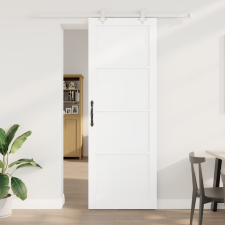  Csúszóajtó kiegészítő szettel Fehér 83x232 cm Szilárd Fa Fenyő építőanyag