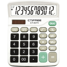  CTIFREE - CT-837V számológép, 120x150mm, 12 számjegy, dual power számológép