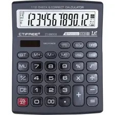 CTIFREE CTIFREE - CT-9600G szürke színű számológép, 155x200mm, 12 számjegy, dual power számológép
