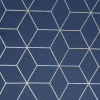  Cube mintás dekor függöny Sötétkék 140x250 cm