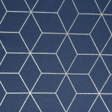  Cube mintás dekor függöny Sötétkék 140x250 cm lakástextília