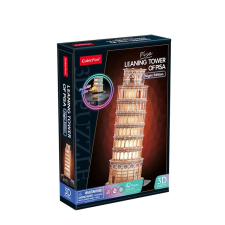 Cubicfun 3D LED éjszakai Pisa ferde torony puzzle puzzle, kirakós
