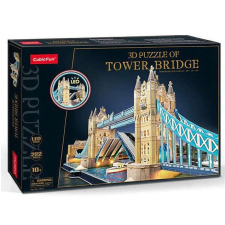 CubicFun 3D LED puzzle 222 db-os London Tower Bridge puzzle, kirakós