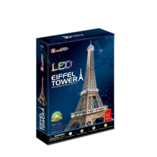 CubicFun 3D LED puzzle 82 db-os Eiffel torony puzzle, kirakós