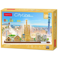 CubicFun 3D puzzle játék 186 darabos CityLine Barcelona 3D puzzle, kirakós