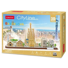  CubicFun City Line Barcelona 3D Puzzle MC256 puzzle, kirakós
