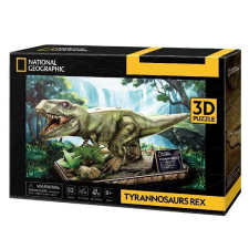 CubicFun National Geographic 3D puzzle 52 db-os - T-Rex puzzle, kirakós