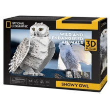 CubicFun National Geographic Hóbagoly 3D kirakós puzzle, kirakós