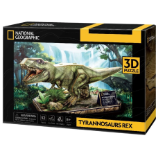 CubicFun Puzzle játék 52 darabos National Geographic 3D T-Rex puzzle, kirakós